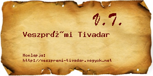Veszprémi Tivadar névjegykártya